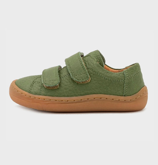 Leather sneaker olive